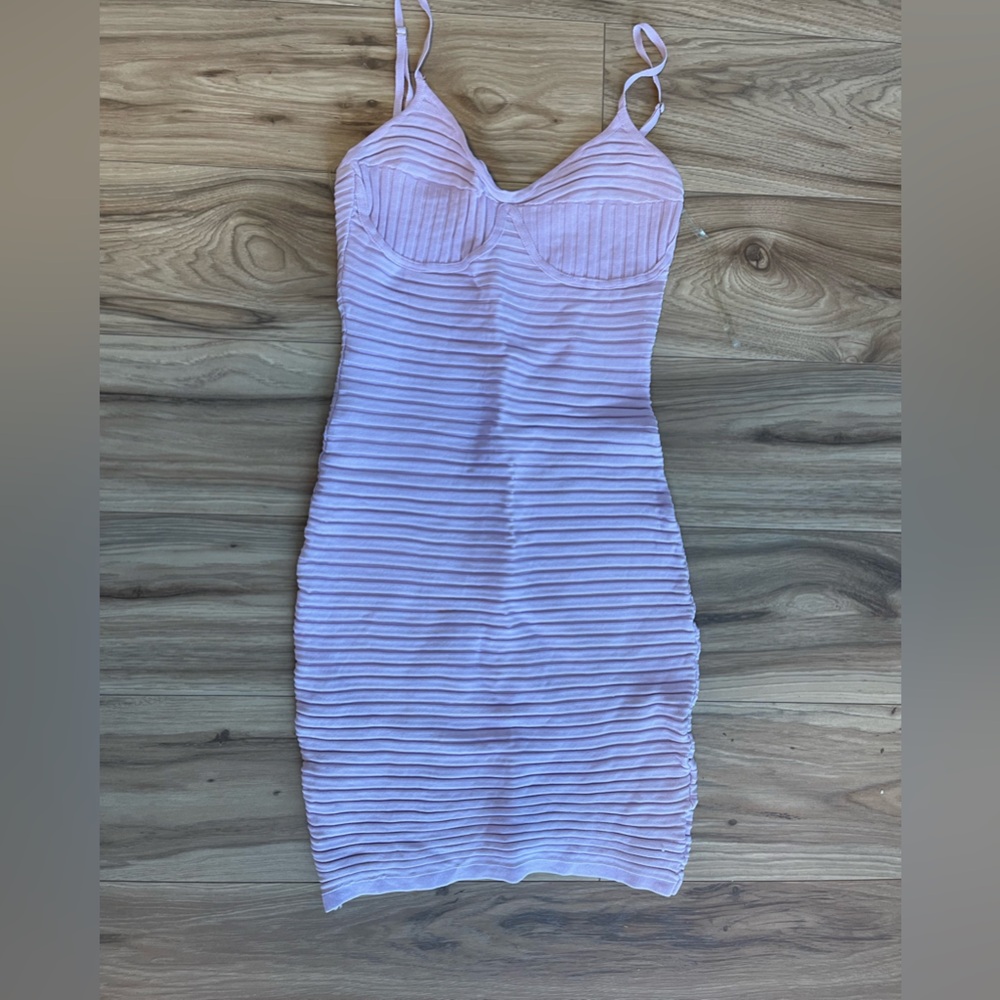 Ribbed Purple BodyCon Dress